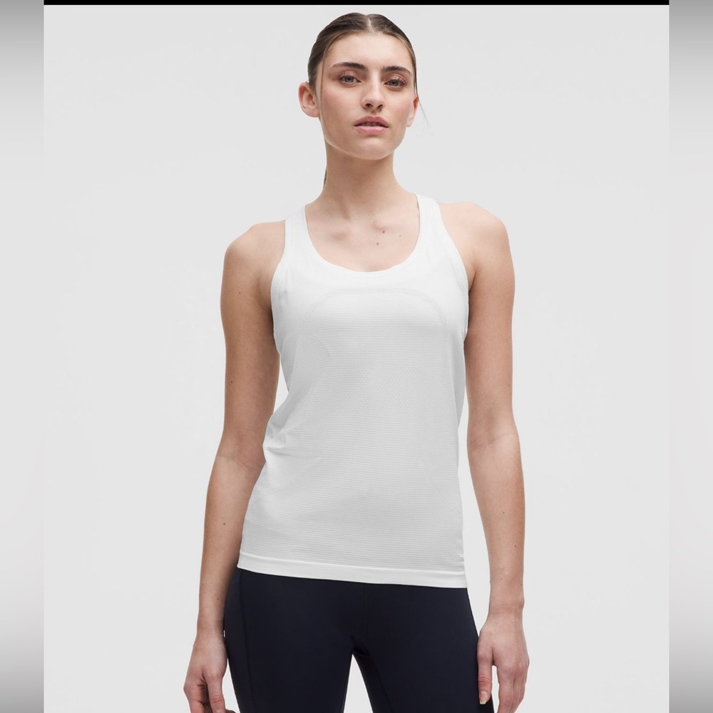 BNWT LULULEMON swiftly tech racer back tank white size 12